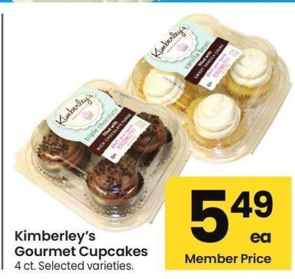 Kimberley's Gourmet Cupcakes - 4 ct. Selected varieties.