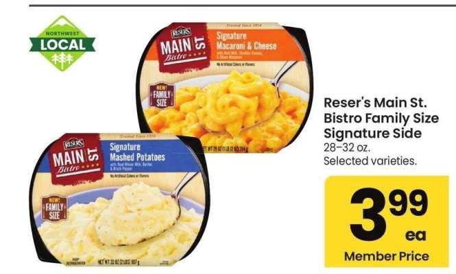 Reser's Main St. Bistro Family Size Signature Side - 28-32 oz. Selected varieties.