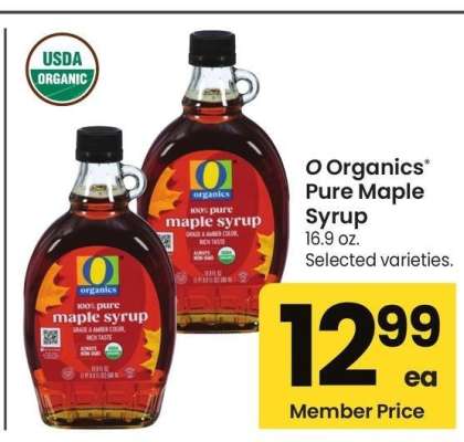 O Organics® Pure Maple Syrup - 16.9 oz. Selected varieties.