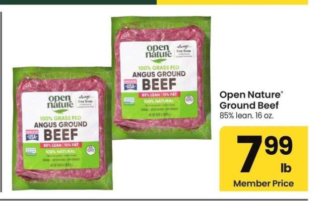 Open Nature® Ground Beef - 85% lean. 16 oz.