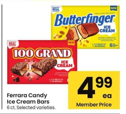 Ferrara Candy Ice Cream Bars - 6 ct. Selected varieties.
