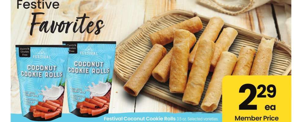 Festival Coconut Cookie Rolls - 3.5 oz. Selected varieties.