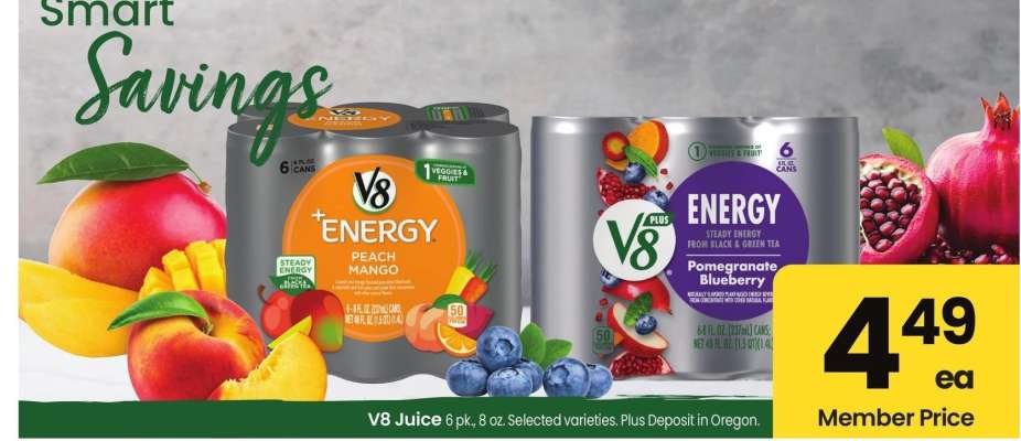 V8 Juice - 6 pk., 8 oz. Selected varieties.