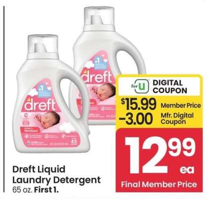 Dreft Liquid Laundry Detergent - 65 oz.