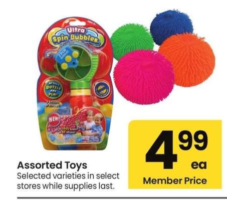 Assorted Toys - Selected varieties