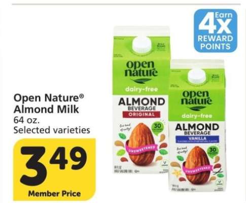 Open Nature® Almond Milk - 64 oz. 
Selected varieties