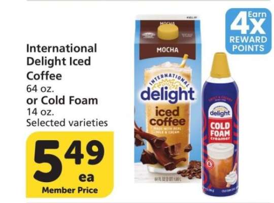 International Delight Iced Coffee 64 oz. or Cold Foam 14 oz. - Selected varieties