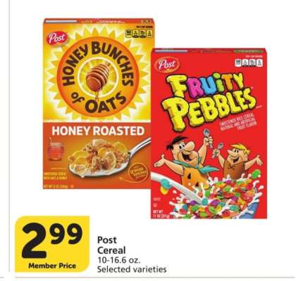 Post Cereal - 10-16.6 oz. Selected varieties