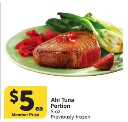 Ahi Tuna Portion - 5 oz. Previously frozen