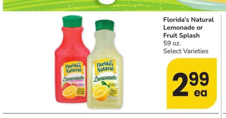 Florida's Natural Lemonade or Fruit Splash - 59 oz. Select Varieties
