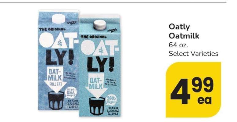 OATLY Oatmilk - 64 oz. Select Varieties