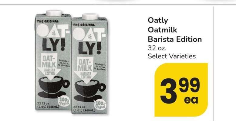 Oatly Oatmilk Barista Edition - 32 oz. Select Varieties