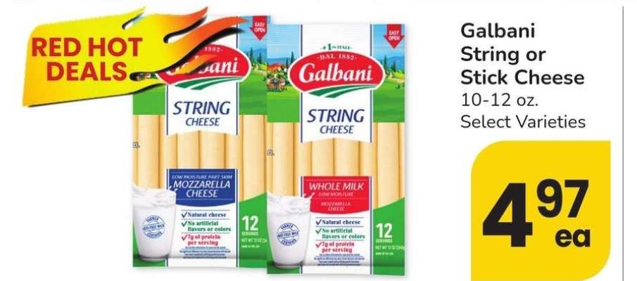 Galbani String or Stick Cheese - 10-12 oz. Select Varieties