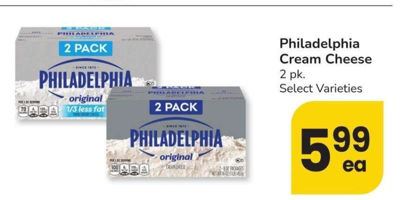 Philadelphia Cream Cheese - 2 pk. Select Varieties