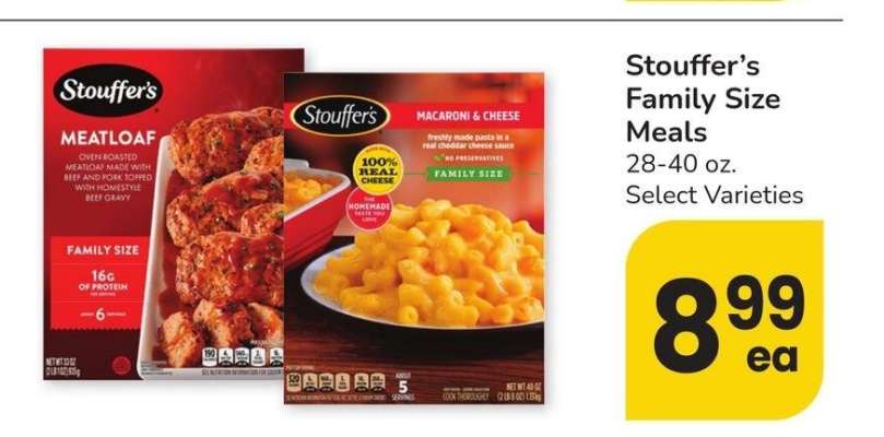 Stouffer's Family Size Meals - 28-40 oz. Select Varieties