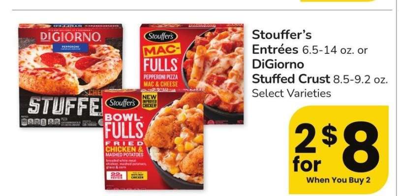 Stouffer's Entrées 6.5-14 oz. or DiGiorno Stuffed Crust 8.5-9.2 oz. - Select Varieties