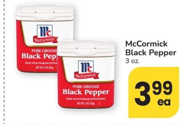McCormick Black Pepper - 3 oz.