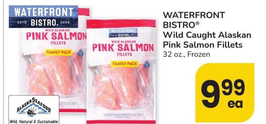 Waterfront BISTRO® Wild Caught Alaskan Pink Salmon Fillets - 32 oz., Frozen