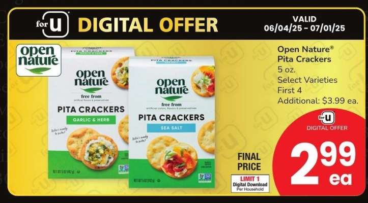 Open Nature® Pita Crackers - 5 oz. Select Varieties