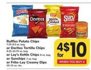 Ruffles, Doritos, Lay's, Sunchips, Frito-Lay