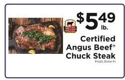 Certified Angus Beef Chuck Steak