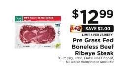 Pre Grass Fed Boneless Beef Ribeye Steak