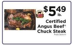 Certified Angus Beef Chuck Steak