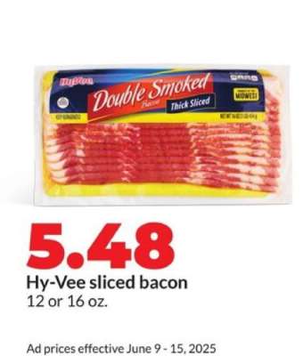 Hy-Vee sliced bacon
