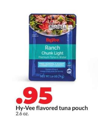 Hy-Vee flavored tuna pouch