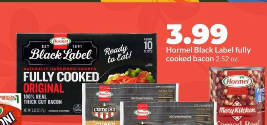 Hormel Black Label Fully Cooked Bacon