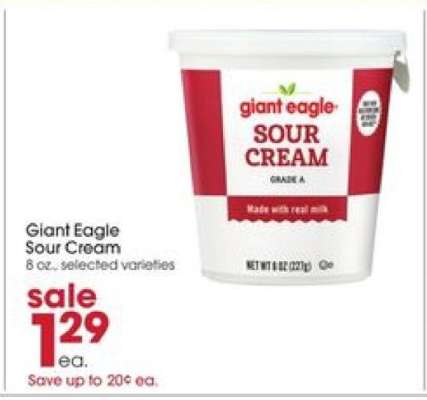 Giant Eagle Sour Cream
