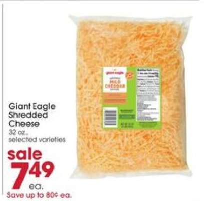 Giant Eagle Shredded Cheese