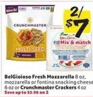BelGioioso Fresh Mozzarella or Crunchmaster Crackers