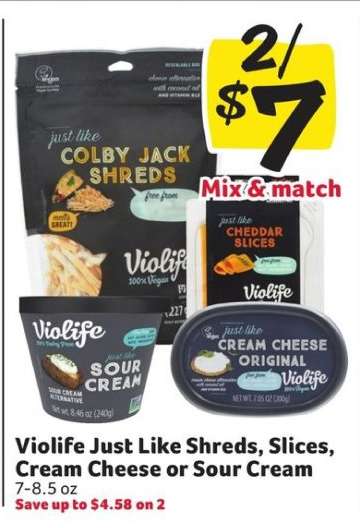 Violife Just Like Shreds, Slices, Cream Cheese or Sour Cream
