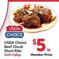 USDA Choice Beef Chuck Short Ribs