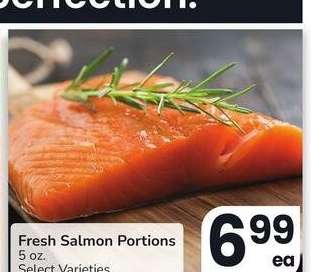 Fresh Salmon Portions - 5 oz. Select Varieties