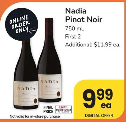 Nadia Pinot Noir - 750 ml.