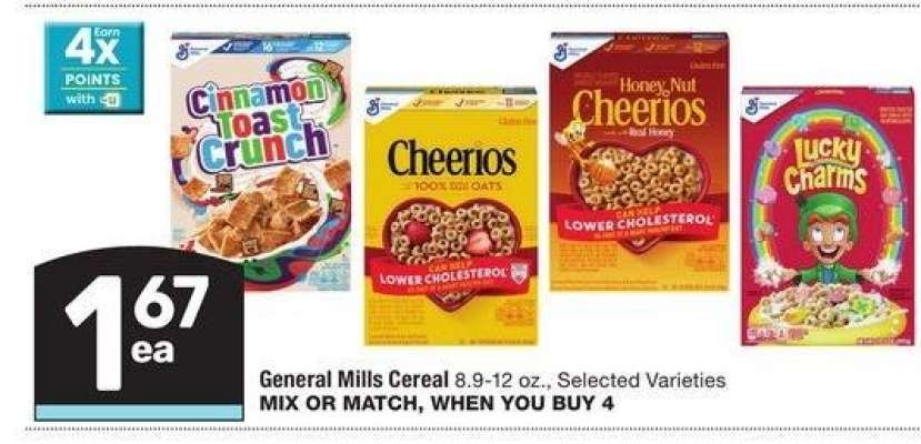 General Mills Cereal - 8.9-12 oz., Varieties
