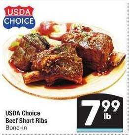 USDA Choice Beef Short Ribs - Bone - In