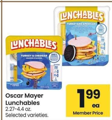 Oscar Mayer Lunchables - 2.27-4.4 oz. Selected varieties.