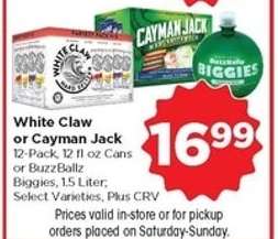 White Claw or Cayman Jack
