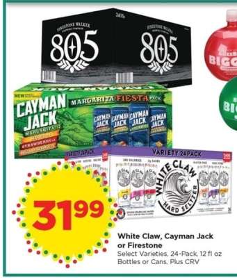 White Claw, Cayman Jack or Firestone
