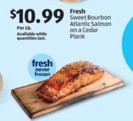 Fresh Sweet Bourbon Atlantic Salmon on a Cedar Plank
