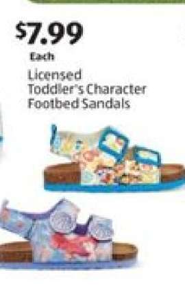 Licensed Toddler's Character Footbed Sandals