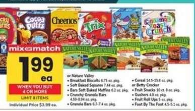 Mix or Match Cereal and Snacks