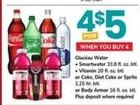 Glaceau Water, Smartwater, Vitamin Water, Coke, Diet Coke, Sprite, Body Armor