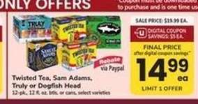Twisted Tea, Sam Adams, Truly or Dogfish Head