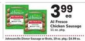 Al Fresco Chicken Sausage