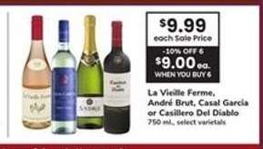 La Vieille Ferme, André Brut, Casal García or Casillero Del Diablo