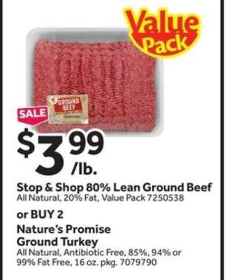 Stop & Shop 80% Lean Ground Beef